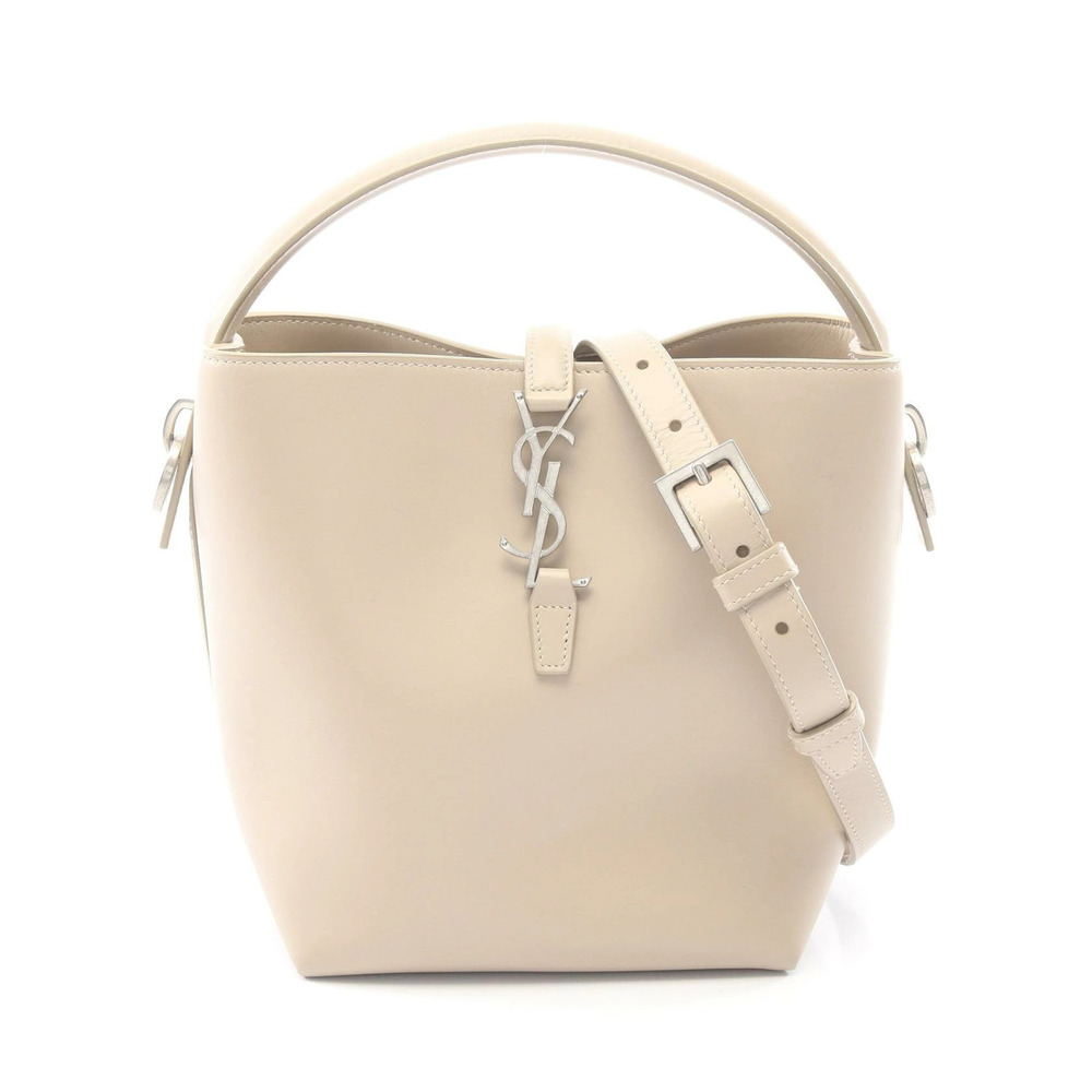 Saint Laurent Roady Leather Beige Shoulder Bag Tan
